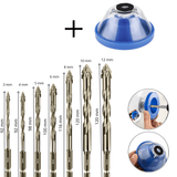 Kit de 7 Brocas Serrilladas Multifuncionales + Colector de Polvo