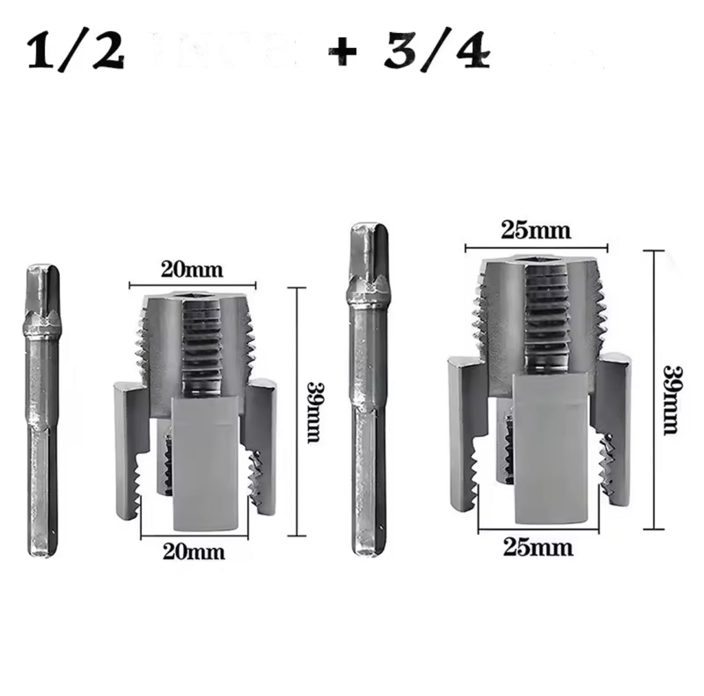 Rosqueador de Tuberías PPR/PVC 1/2” y 3/4” (Rosca Interna y Externa)