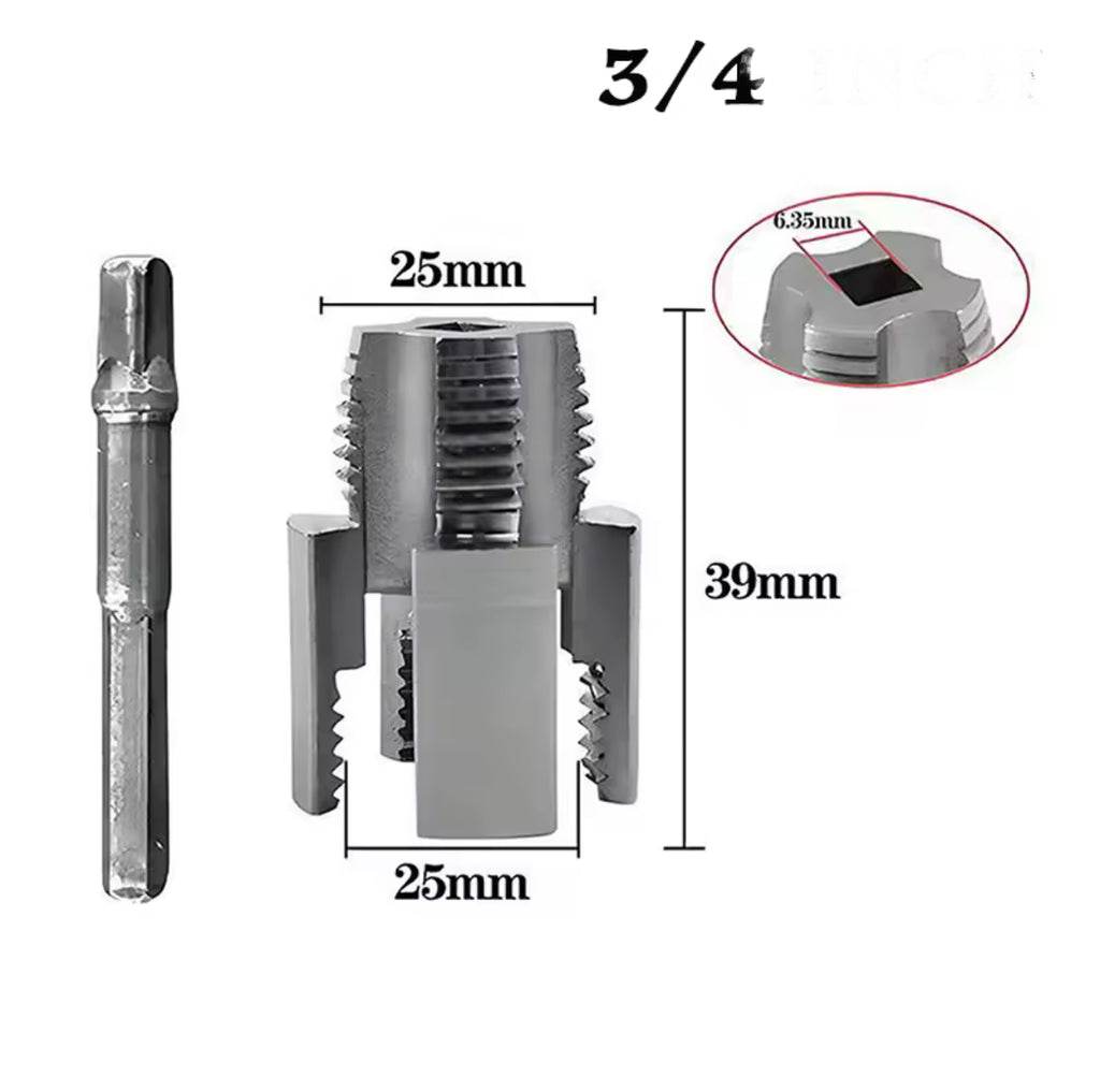 Rosqueador de Tuberías PPR/PVC 1/2” y 3/4” (Rosca Interna y Externa)