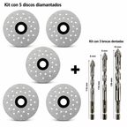 Discos + Kit de 3 Brocas Dentadas