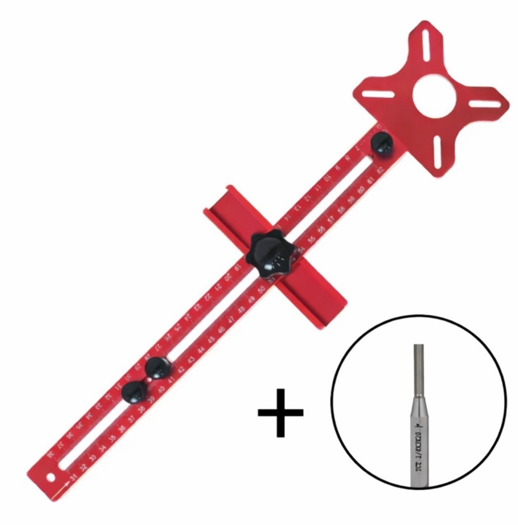 Guía Profesional 3 en 1 para Router + Fresa Recta 3 mm de Regalo.