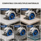 5 Discos Diamantados Ultrafinos para Cortar Múltiples Materiales + Kit de 3 Brocas Serrilladas