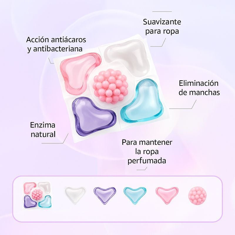 Cápsulas Hidrosolubles 5 en 1 – Limpia, Suaviza y Aromatiza
