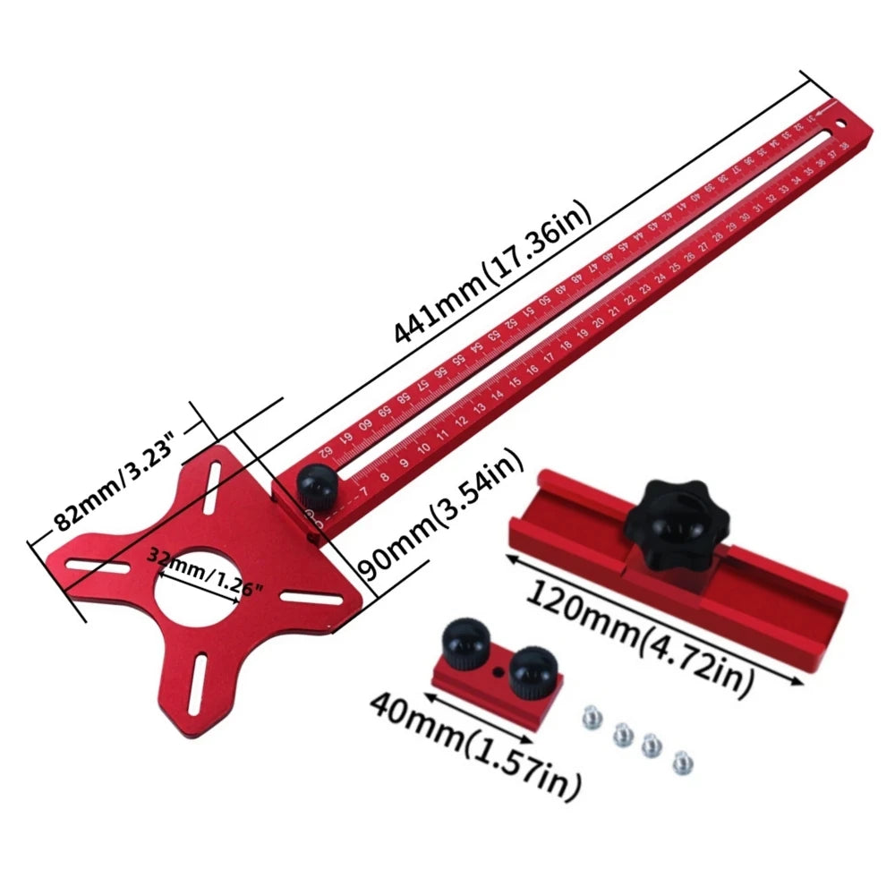 Guía Profesional 3 en 1 para Router + Fresa Recta 3 mm de Regalo.