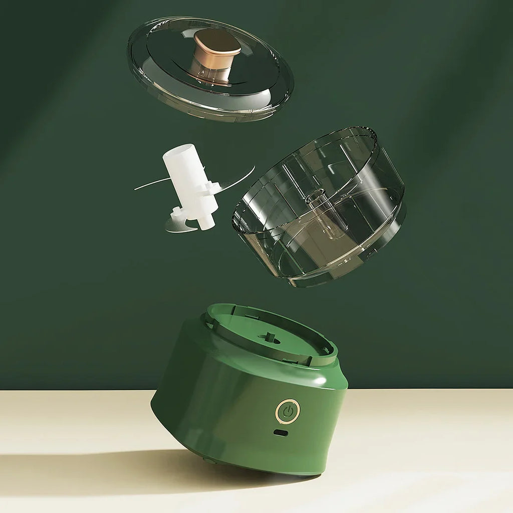 Mini Triturador Eléctrico de Ajo y Verduras