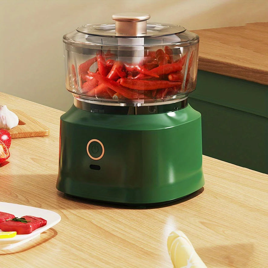 Mini Triturador Eléctrico de Ajo y Verduras