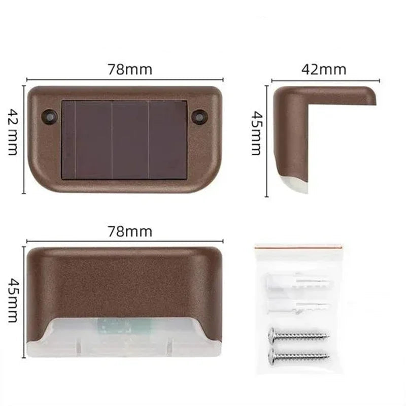 Lámpara Solar con Sensor para Escaleras y Jardín