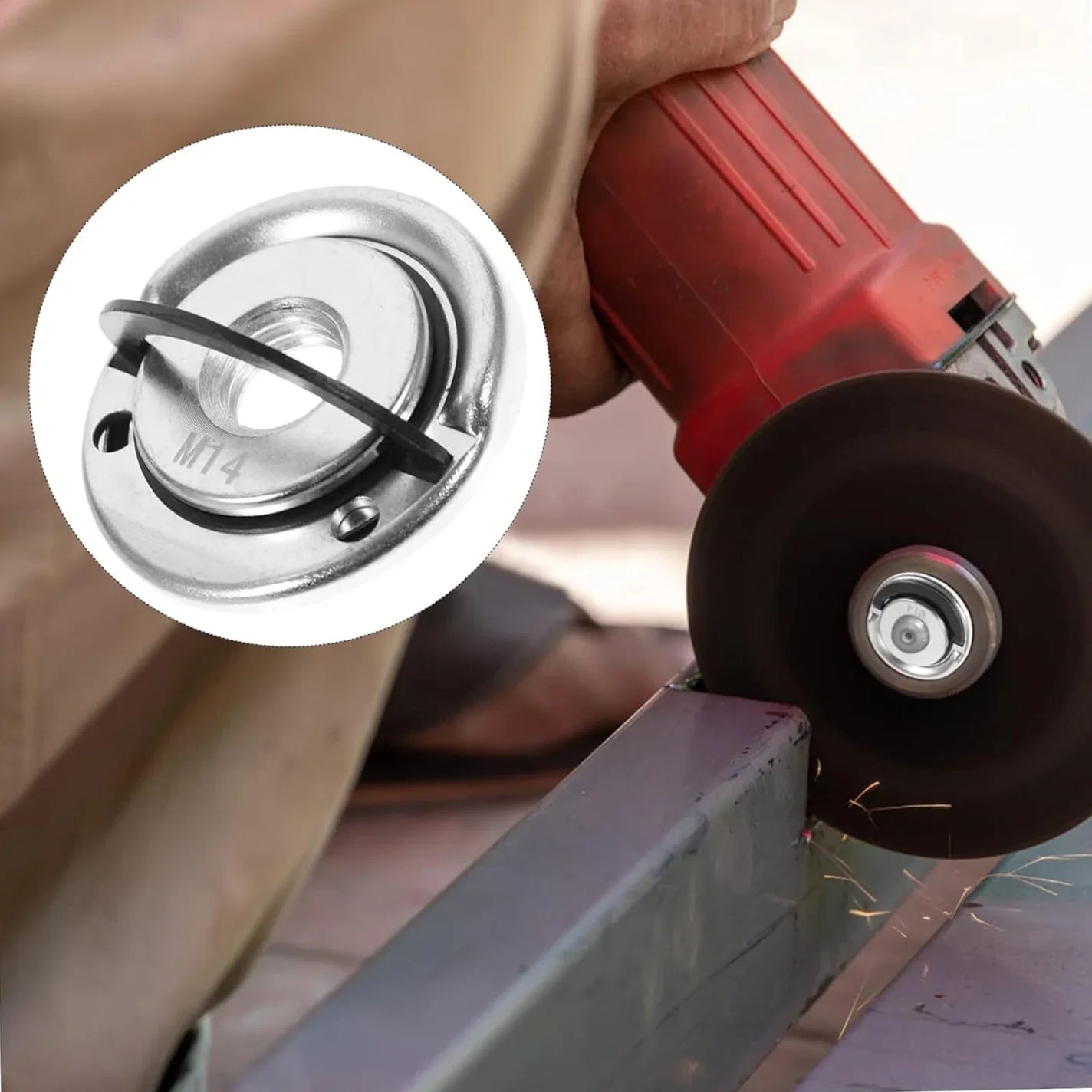 Tuerca de bloqueo para esmeriladora