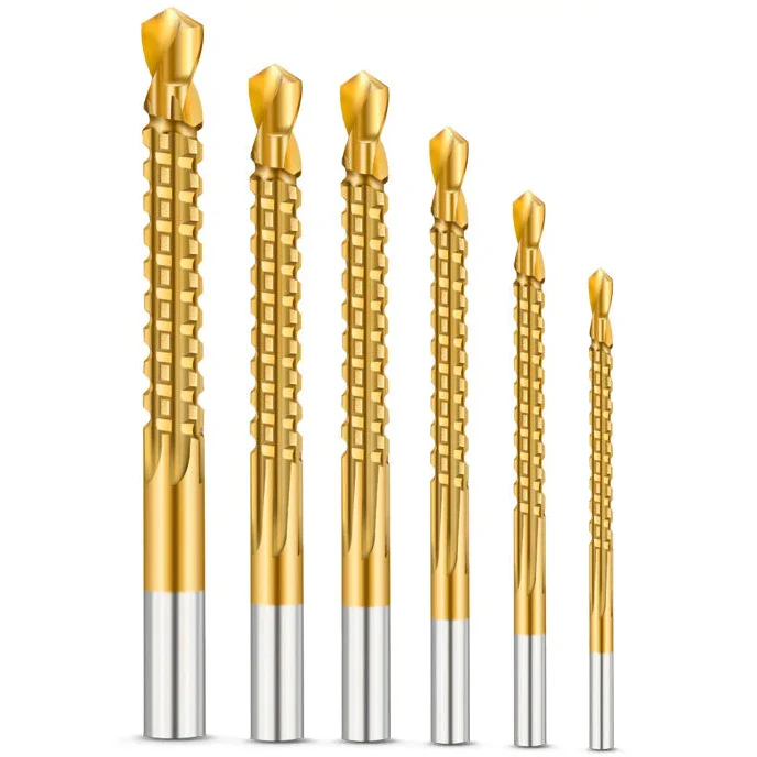 Juego de Brocas Serradas HSS – Kit de 6 Piezas