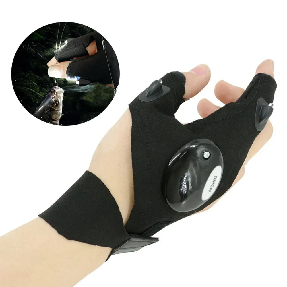 Par de Guantes con Luz LED Impermeable
