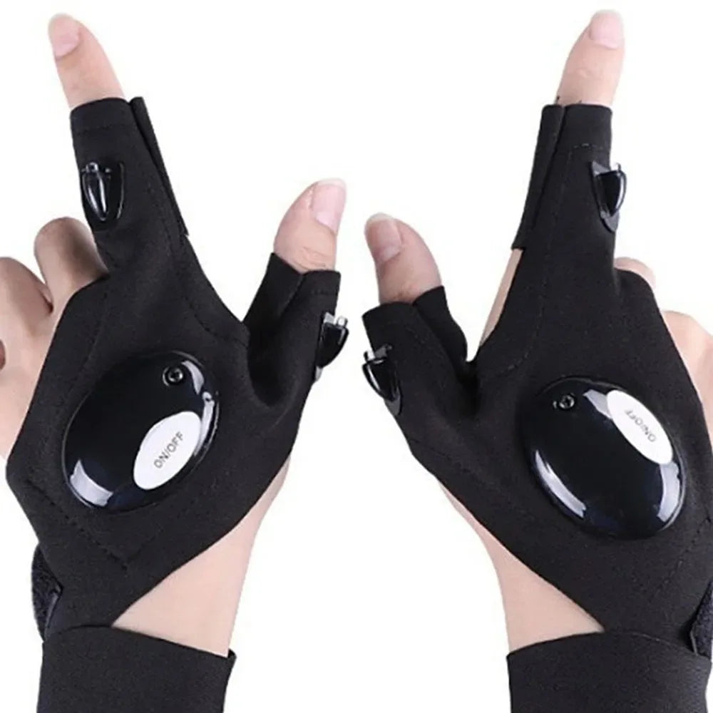 Par de Guantes con Luz LED Impermeable