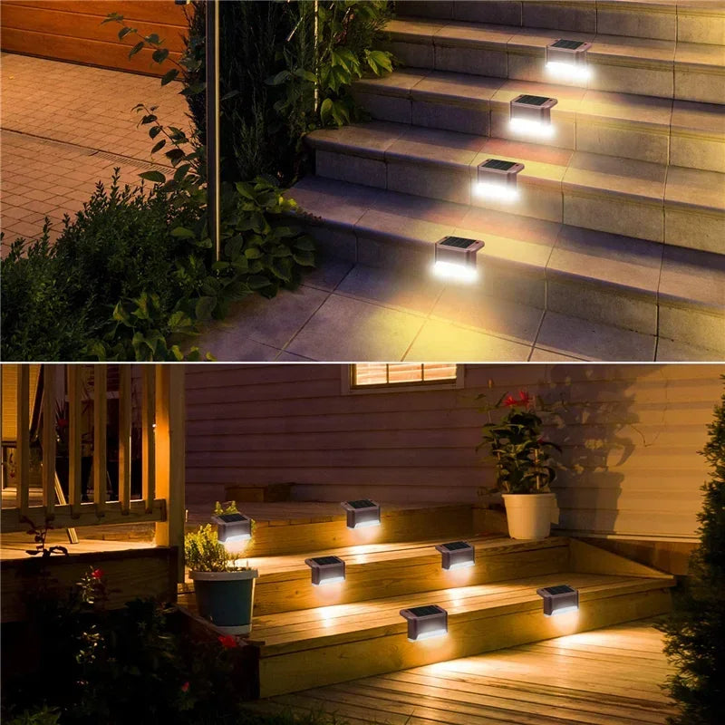 Lámpara Solar con Sensor para Escaleras y Jardín
