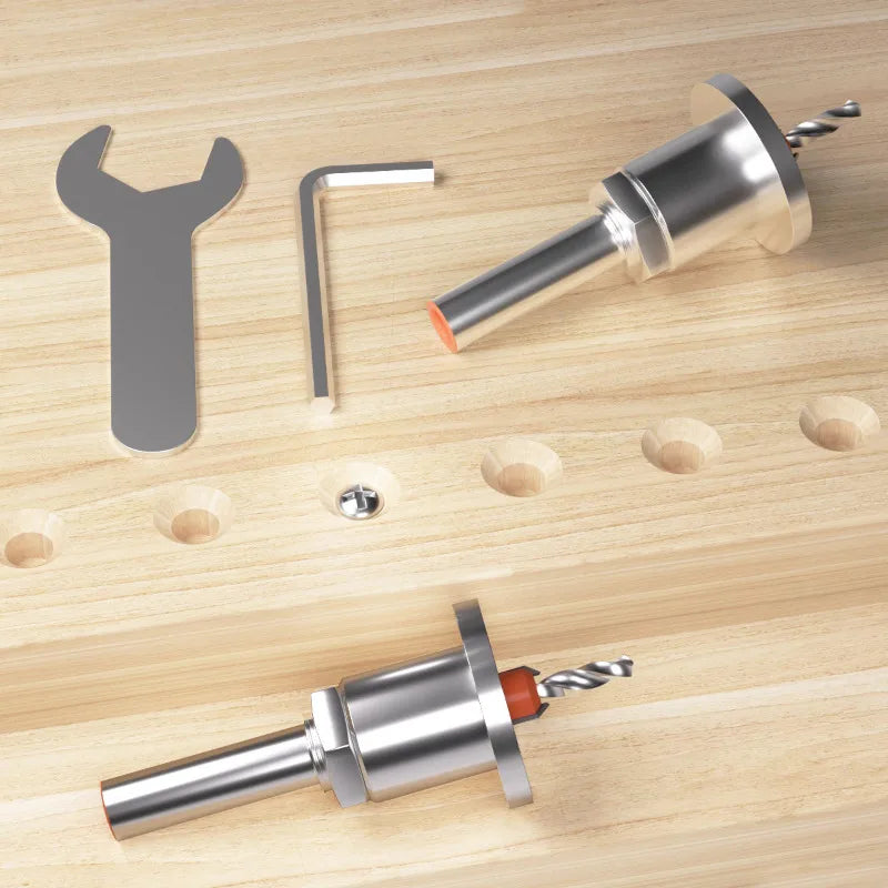 Kit Broca Avellanadora Ajustable + Pinza Tapa-Orificios