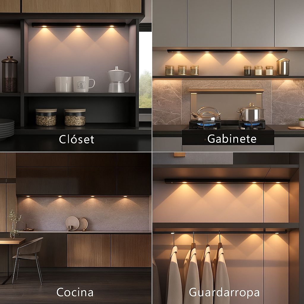 Luz LED Ultrafina con Sensor – Recargable y Fácil de Instalar