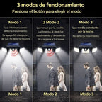 Reflector Solar de 3 Lámparas con Sensor de Movimiento