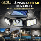 Reflector Solar de 3 Lámparas con Sensor de Movimiento